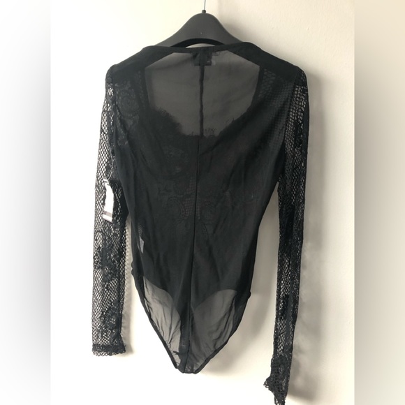 Trezzi Collection Runaway black lace bodysuit S - Picture 2 of 13
